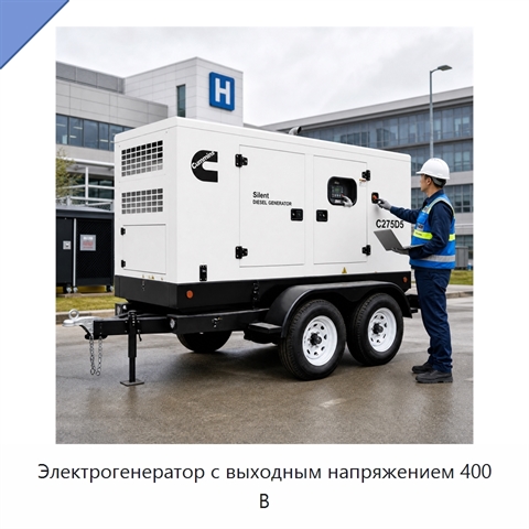 Электрогенератор с выходным напряжением 400 В
