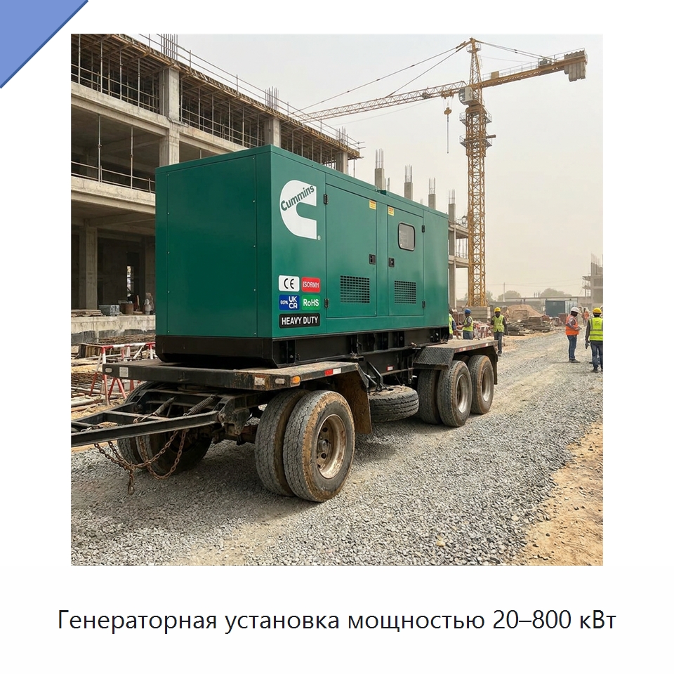 Генераторная установка мощностью 20–800 кВт — Генерация электроэнергии