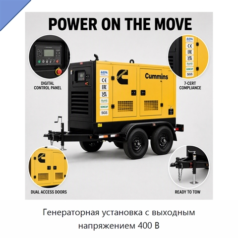 Генераторная установка с выходным напряжением 400 В