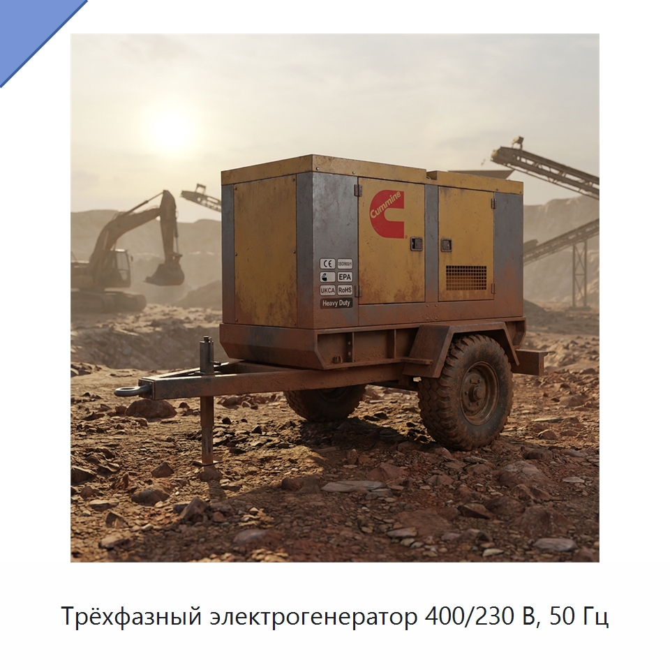 Трёхфазный электрогенератор 400/230 В, 50 Гц — Генерация электроэнергии