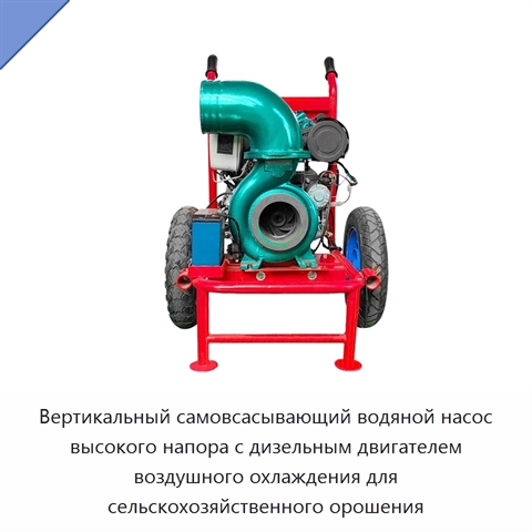 Вертикальный самовсасывающий водяной насос высокого напора с дизельным двигателем воздушного охлаждения для сельскохозяйственного орошения