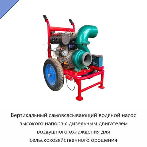 Вертикальный самовсасывающий водяной насос высокого напора с дизельным двигателем воздушного охлаждения для сельскохозяйственного орошения