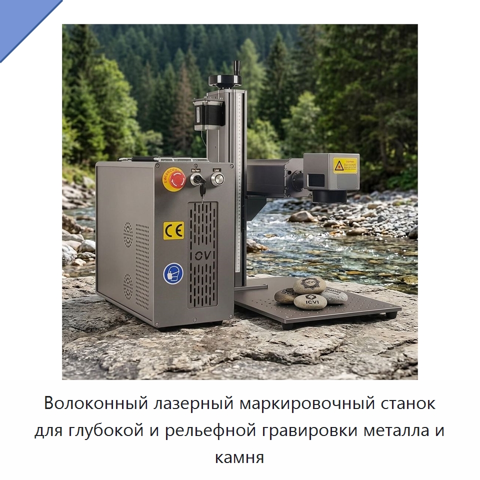 Волоконный лазерный маркировочный станок для глубокой и рельефной гравировки металла и камня — Лазерные маркировочные станки