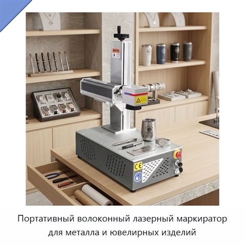 Портативный волоконный лазерный маркиратор для металла и ювелирных изделий