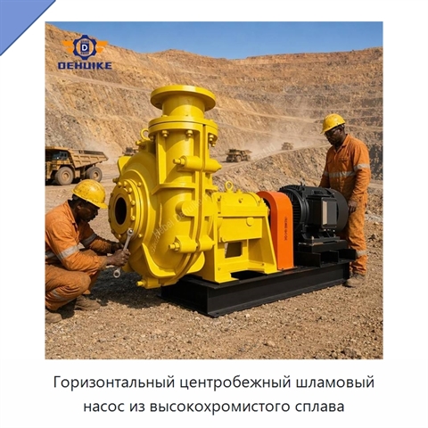 Горизонтальный центробежный шламовый насос из высокохромистого сплава
