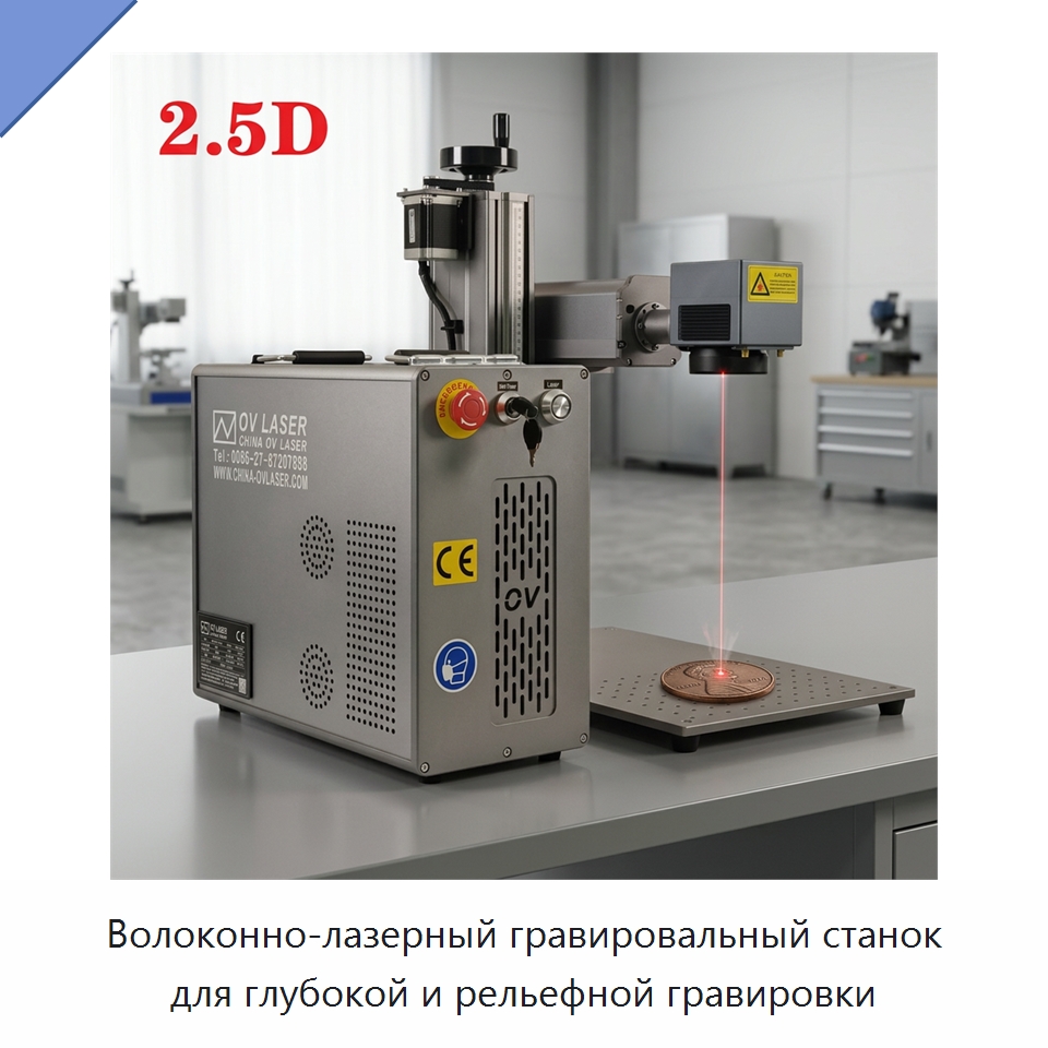 Волоконно-лазерный гравировальный станок для глубокой и рельефной гравировки — Лазерные маркировочные станки