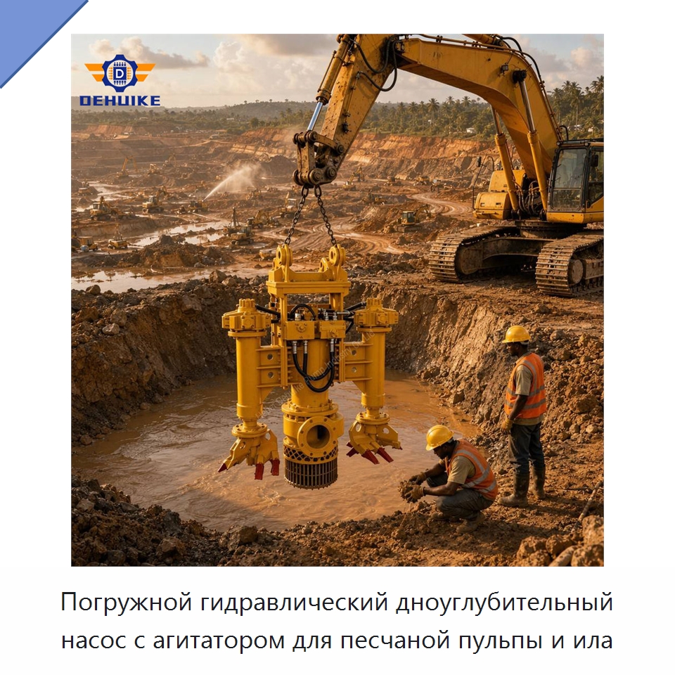 Погружной гидравлический дноуглубительный насос с агитатором для песчаной пульпы и ила — Насосы