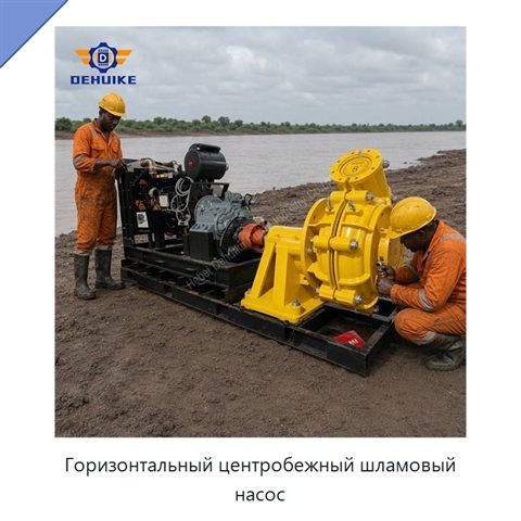 Горизонтальный центробежный шламовый насос