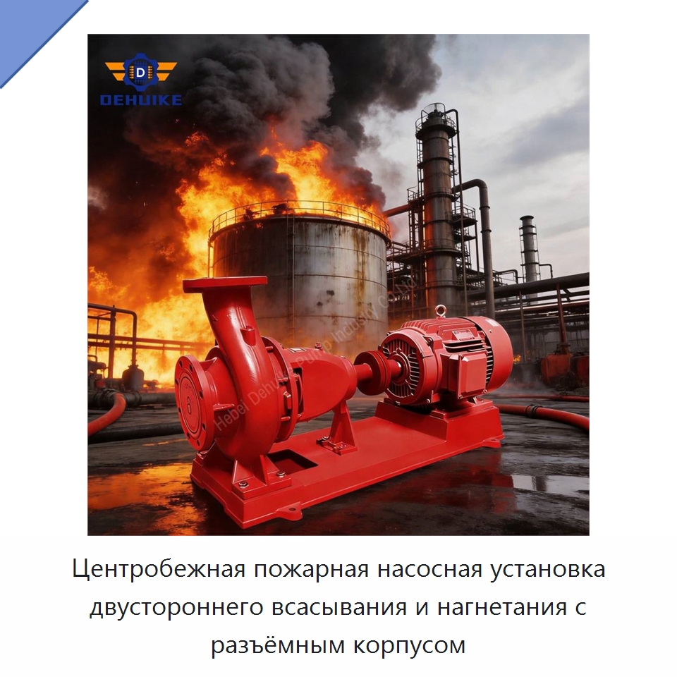 Центробежная пожарная насосная установка двустороннего всасывания и нагнетания с разъёмным корпусом — Насосы