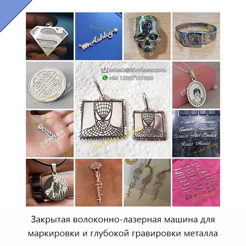 Закрытая волоконно-лазерная машина для маркировки и глубокой гравировки металла
