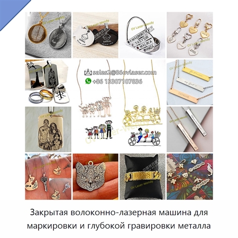 Закрытая волоконно-лазерная машина для маркировки и глубокой гравировки металла