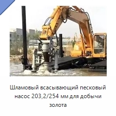 Шламовый всасывающий песковый насос 203,2/254 мм для добычи золота