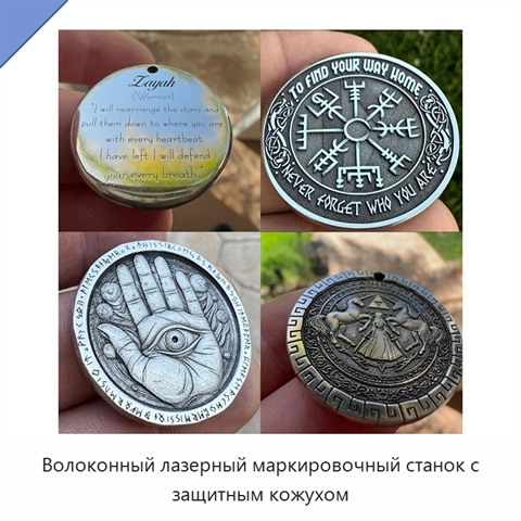 Волоконный лазерный маркировочный станок с защитным кожухом