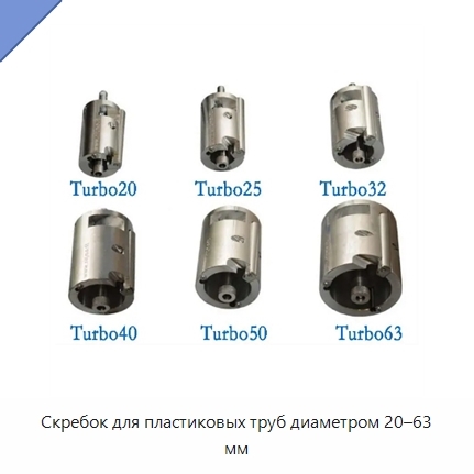 Скребок для пластиковых труб диаметром 20–63 мм