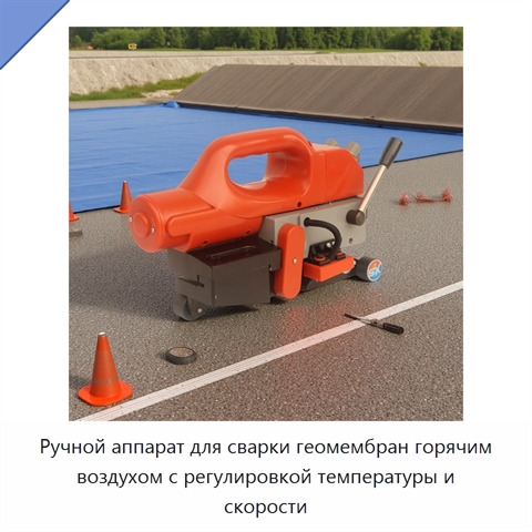 Ручной аппарат для сварки геомембран горячим воздухом с регулировкой температуры и скорости