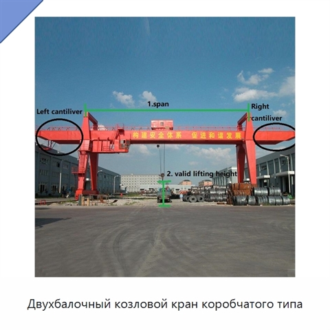 Двухбалочный козловой кран коробчатого типа