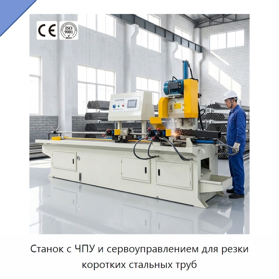 Станок с ЧПУ и сервоуправлением для резки коротких стальных труб — Станки для обработки труб