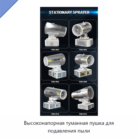 Высоконапорная туманная пушка для подавления пыли