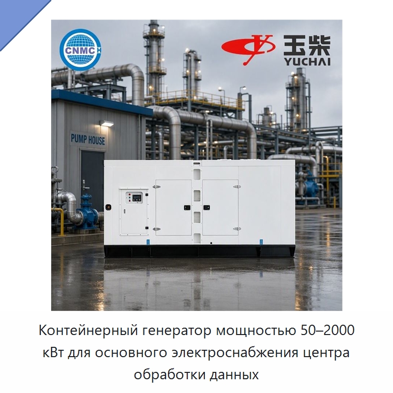 Контейнерный генератор мощностью 50–2000 кВт для основного электроснабжения центра обработки данных — Дизельные генераторы