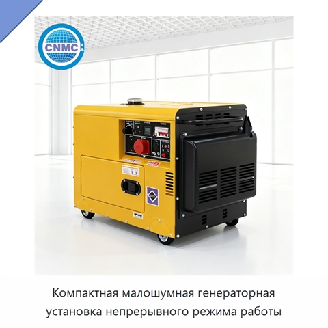 Компактная малошумная генераторная установка непрерывного режима работы