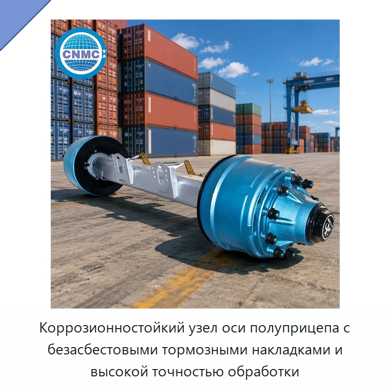 Коррозионностойкий узел оси полуприцепа с безасбестовыми тормозными накладками и высокой точностью обработки — Запчасти и аксессуары для прицепов