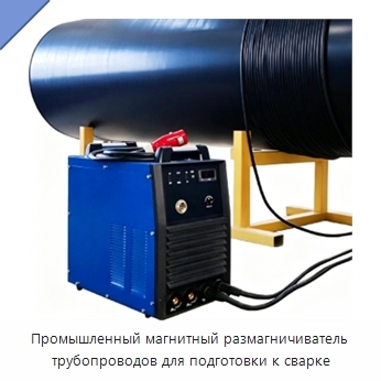 Промышленный магнитный размагничиватель трубопроводов для подготовки к сварке
