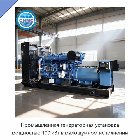 Промышленная генераторная установка мощностью 100 кВт в малошумном исполнении