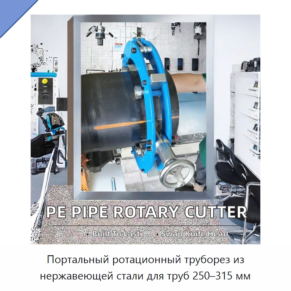 Портальный ротационный труборез из нержавеющей стали для труб 250–315 мм