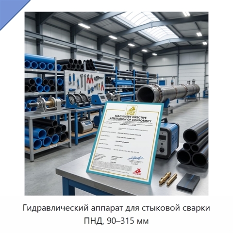 Гидравлический аппарат для стыковой сварки ПНД, 90–315 мм