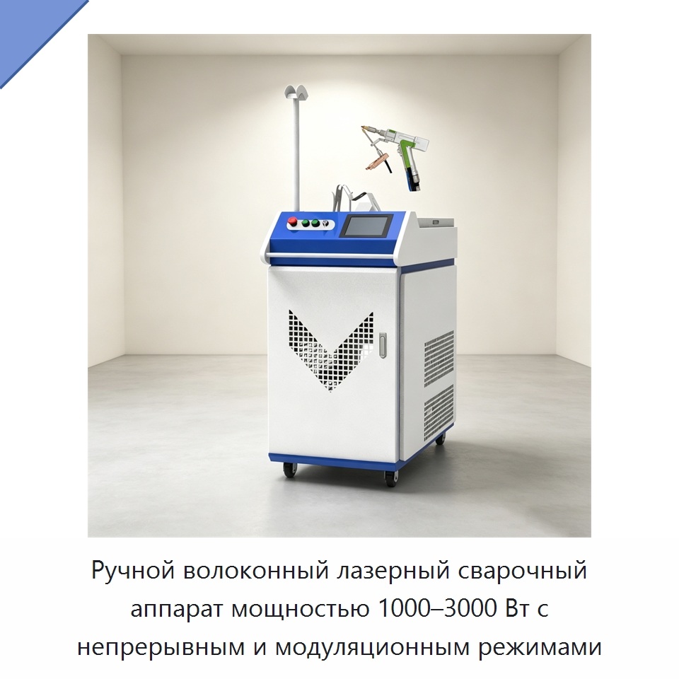 Ручной волоконный лазерный сварочный аппарат мощностью 1000–3000 Вт с непрерывным и модуляционным режимами — Установки лазерной сварки