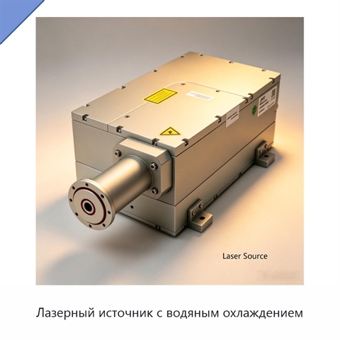 Лазерный источник с водяным охлаждением