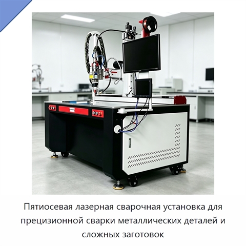 Пятиосевая лазерная сварочная установка для прецизионной сварки металлических деталей и сложных заготовок