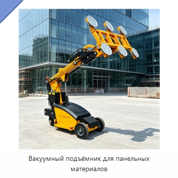 Вакуумный подъёмник для панельных материалов — Строительные подъёмники
