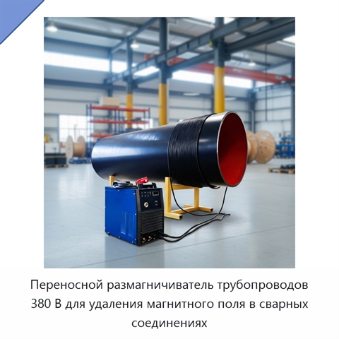Переносной размагничиватель трубопроводов 380 В для удаления магнитного поля в сварных соединениях