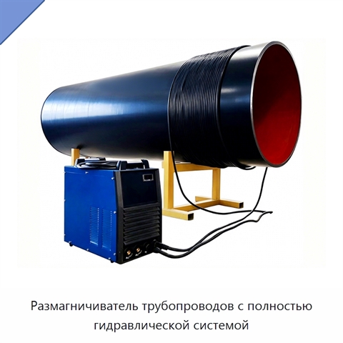 Размагничиватель трубопроводов с полностью гидравлической системой