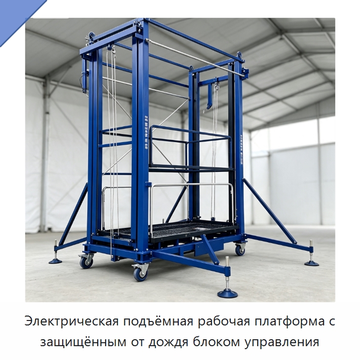 Электрическая подъёмная рабочая платформа с защищённым от дождя блоком управления — Строительные подъёмники