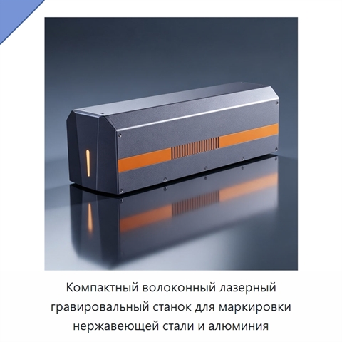 Компактный волоконный лазерный гравировальный станок для маркировки нержавеющей стали и алюминия