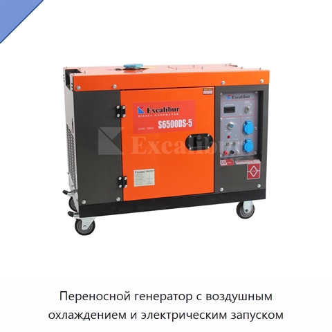 Переносной генератор с воздушным охлаждением и электрическим запуском