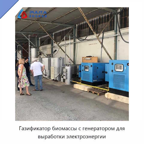 Газификатор биомассы с генератором для выработки электроэнергии