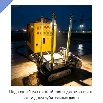 Подводный гусеничный робот для очистки от ила и дноуглубительных работ — Специальные промышленные роботы