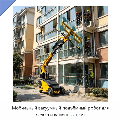 Мобильный вакуумный подъёмный робот для стекла и каменных плит