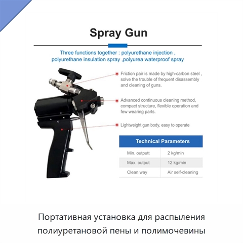 Портативная установка для распыления полиуретановой пены и полимочевины