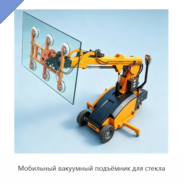 Мобильный вакуумный подъёмник для стекла — Строительные подъёмники