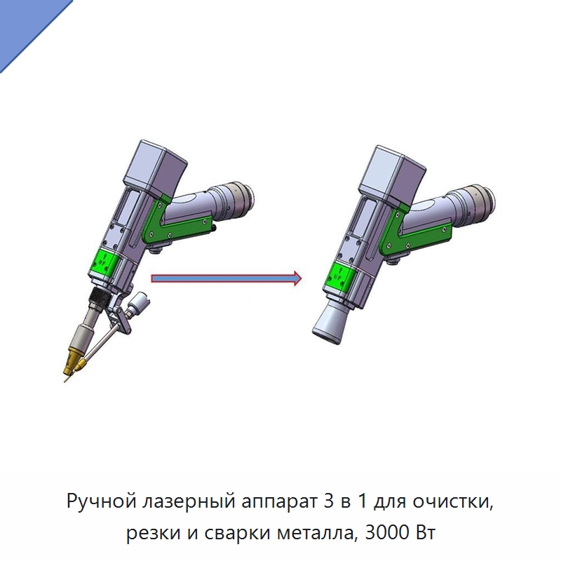 Ручной лазерный аппарат 3 в 1 для очистки, резки и сварки металла, 3000 Вт — Установки лазерной сварки