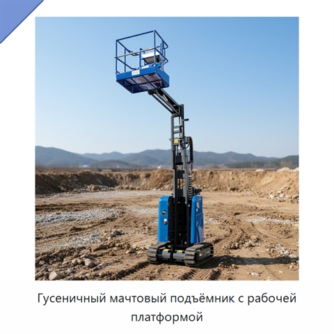 Гусеничный мачтовый подъёмник с рабочей платформой