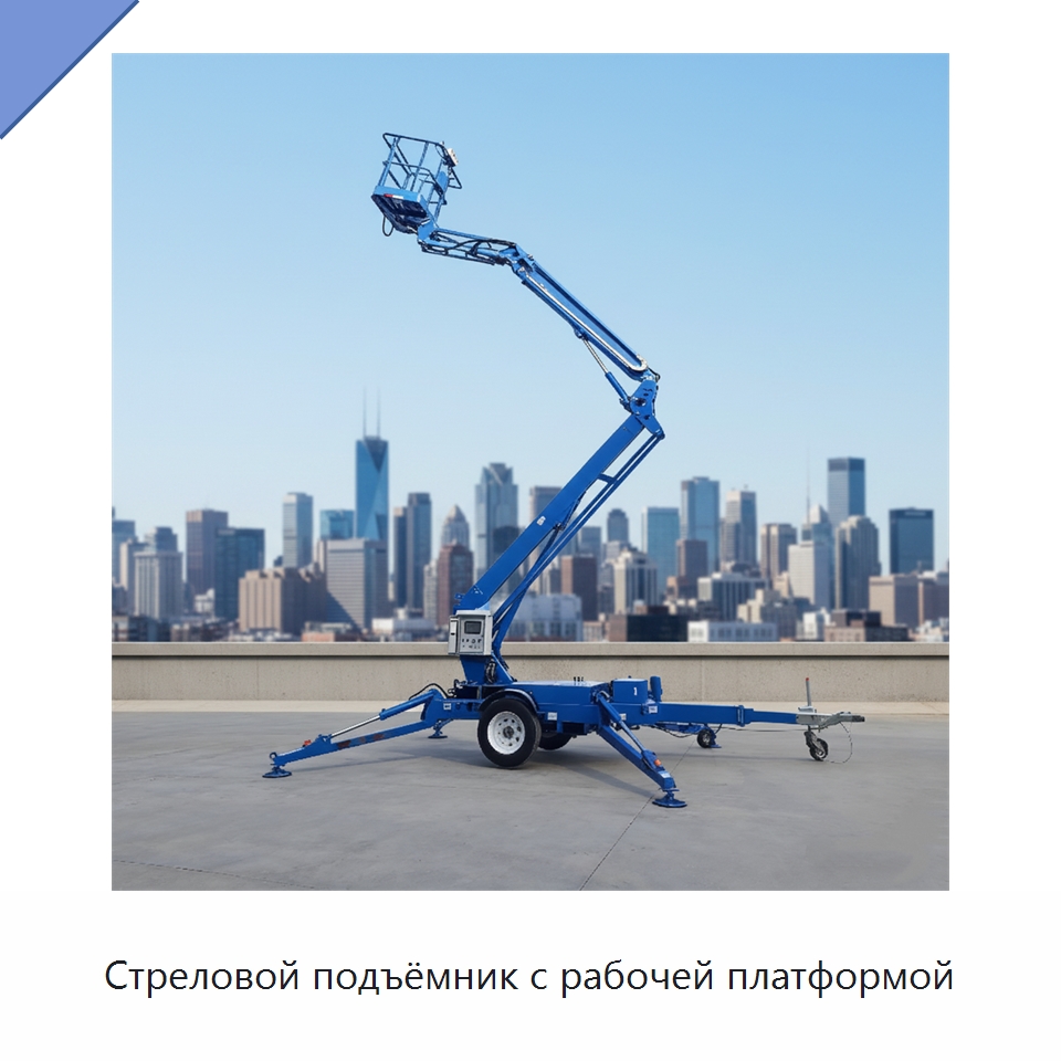 Стреловой подъёмник с рабочей платформой — Подъемные столы
