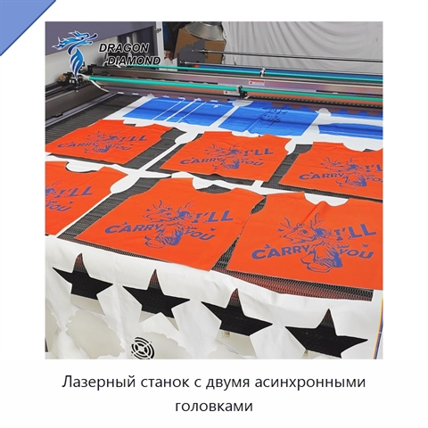Лазерный станок с двумя асинхронными головками