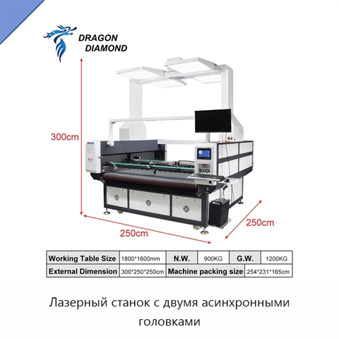 Лазерный станок с двумя асинхронными головками
