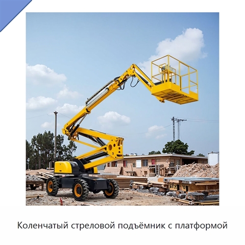 Коленчатый стреловой подъёмник с платформой