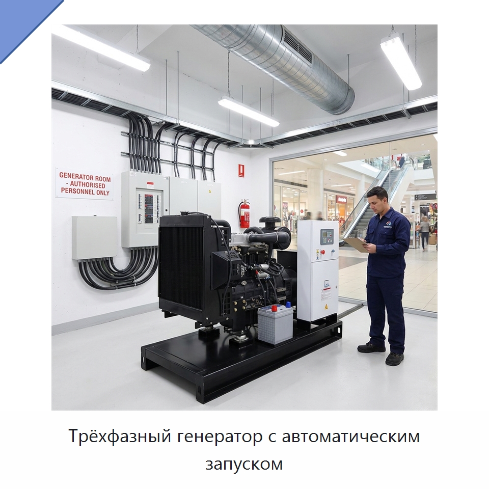 Трёхфазный генератор с автоматическим запуском — Дизельные генераторы